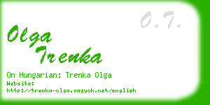 olga trenka business card